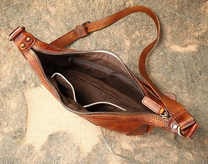 Ladies Leather Hobo Shoulder Bag Genuine Leather Crossbody Bags