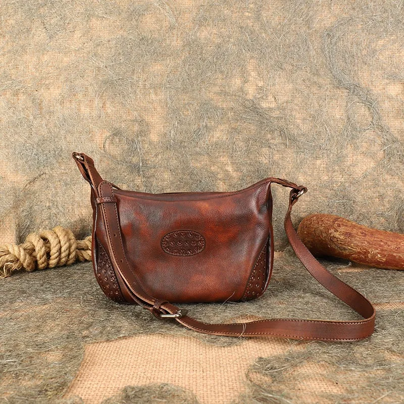 Ladies Leather Hobo Shoulder Bag Genuine Leather Crossbody Bags