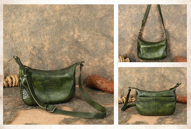 Ladies Leather Hobo Shoulder Bag Genuine Leather Crossbody Bags