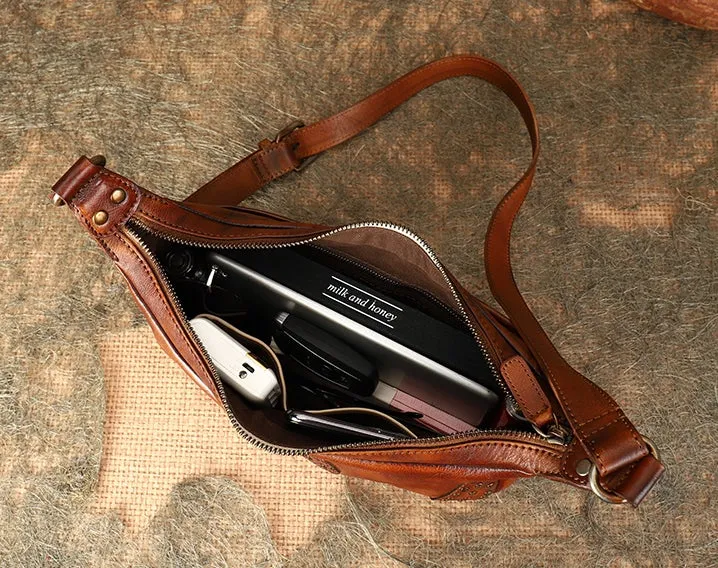 Ladies Leather Hobo Shoulder Bag Genuine Leather Crossbody Bags