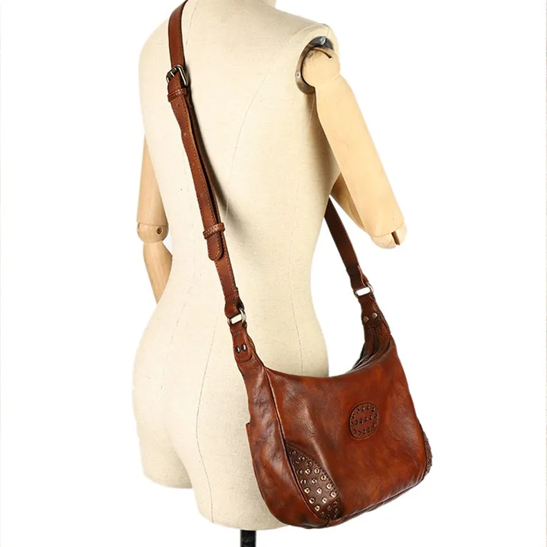 Ladies Leather Hobo Shoulder Bag Genuine Leather Crossbody Bags