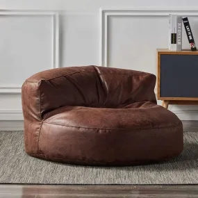 Leather Lazy Bean Bag Chair Cover