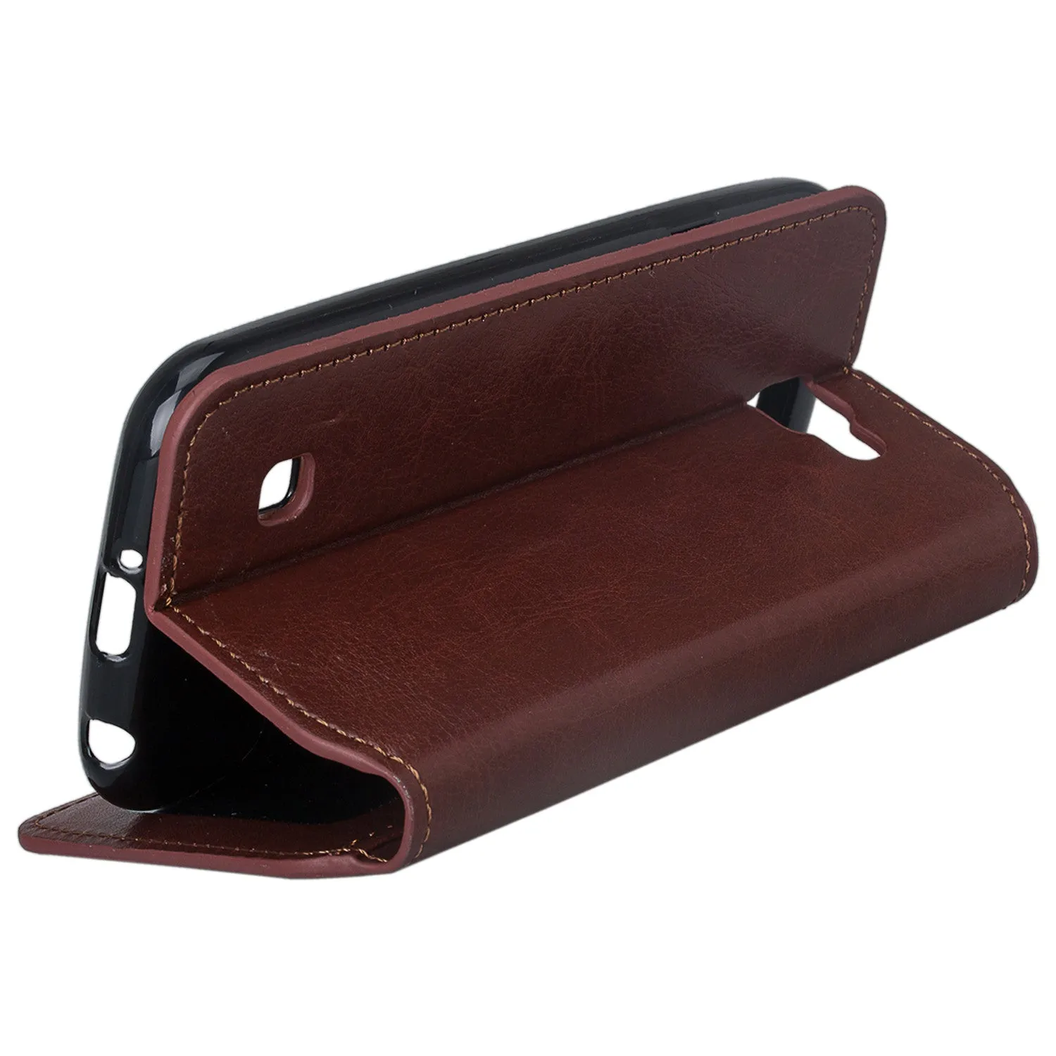 LG K3 Wallet Case, Pu Leather Wallet Case [Kickstand] with ID & Credit Card Slots for LG K 3 - Brown