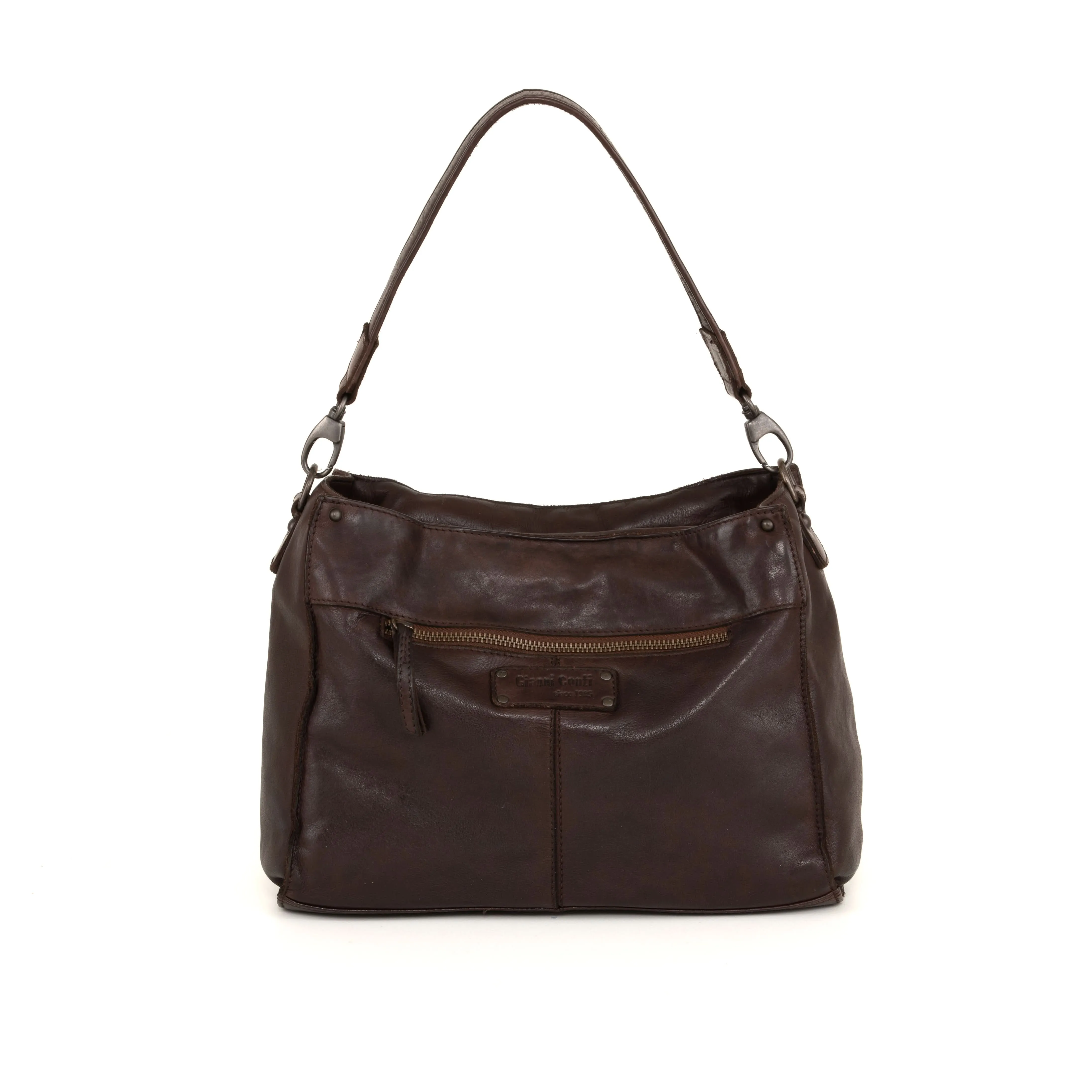 Marla Vintage Mud Leather Shoulder Bag