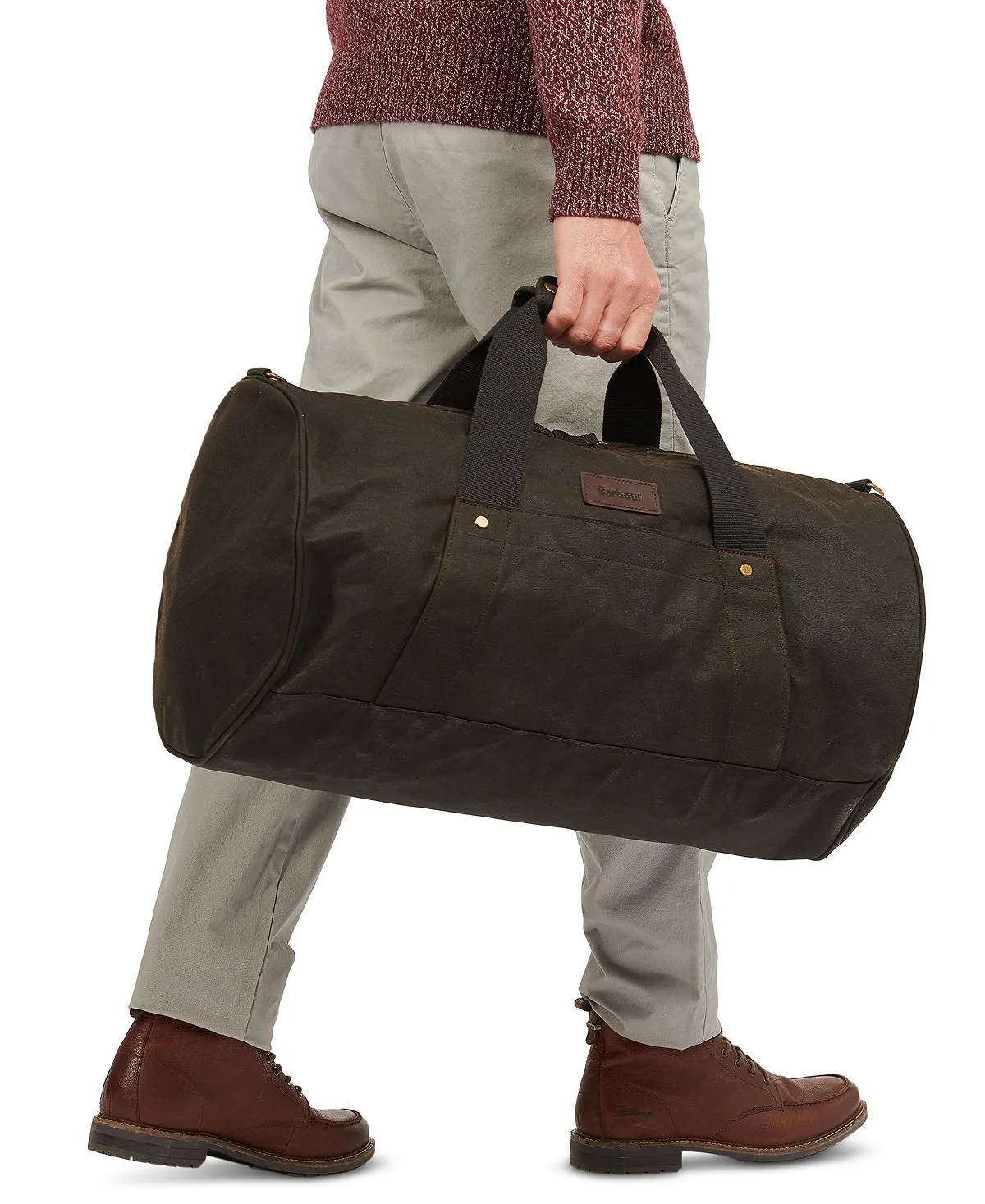 Men's Explorer Barbour Waxed Duffel Bag