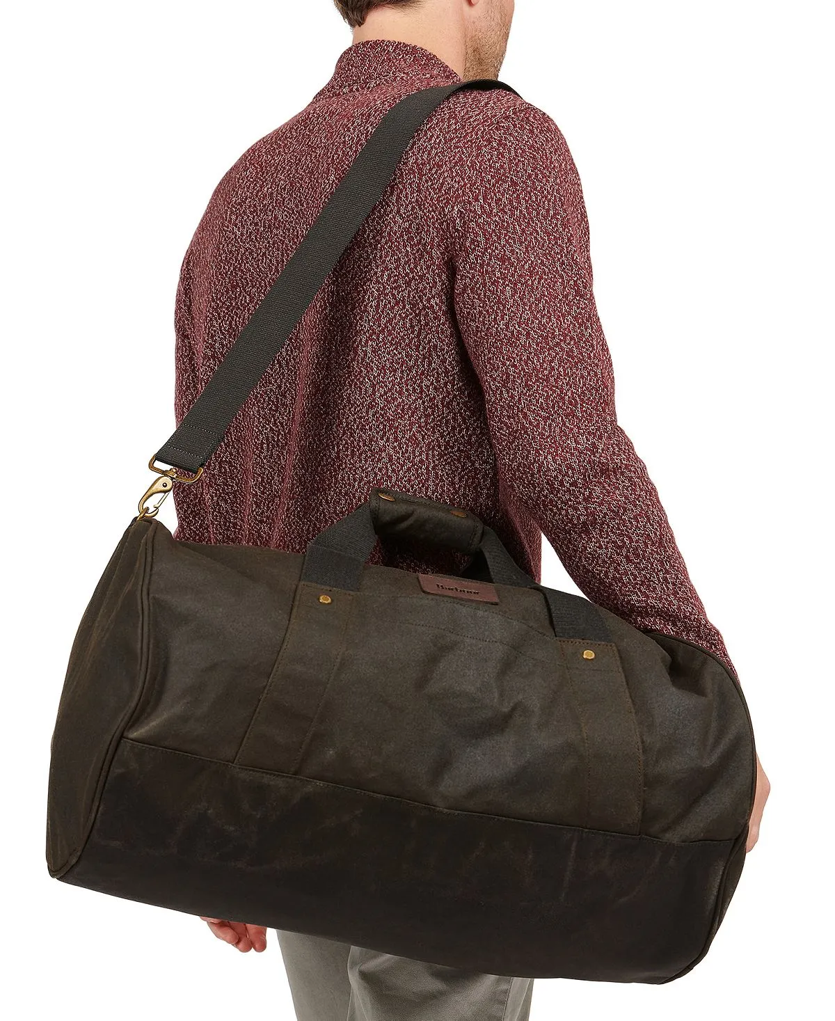 Men's Explorer Barbour Waxed Duffel Bag