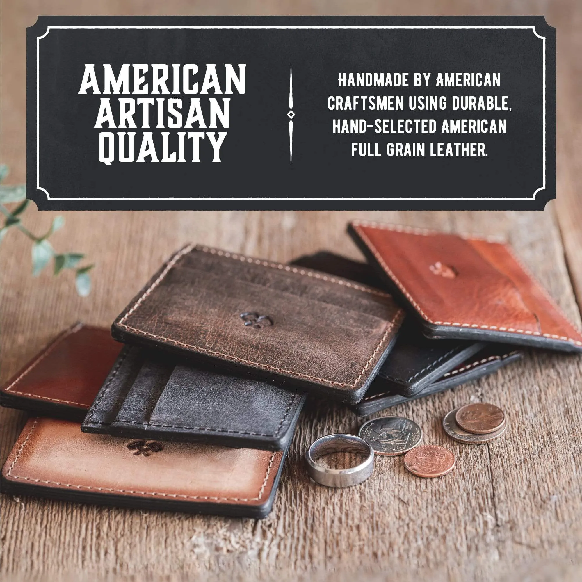 Men's Slim Front Pocket Wallet with 5 Slots