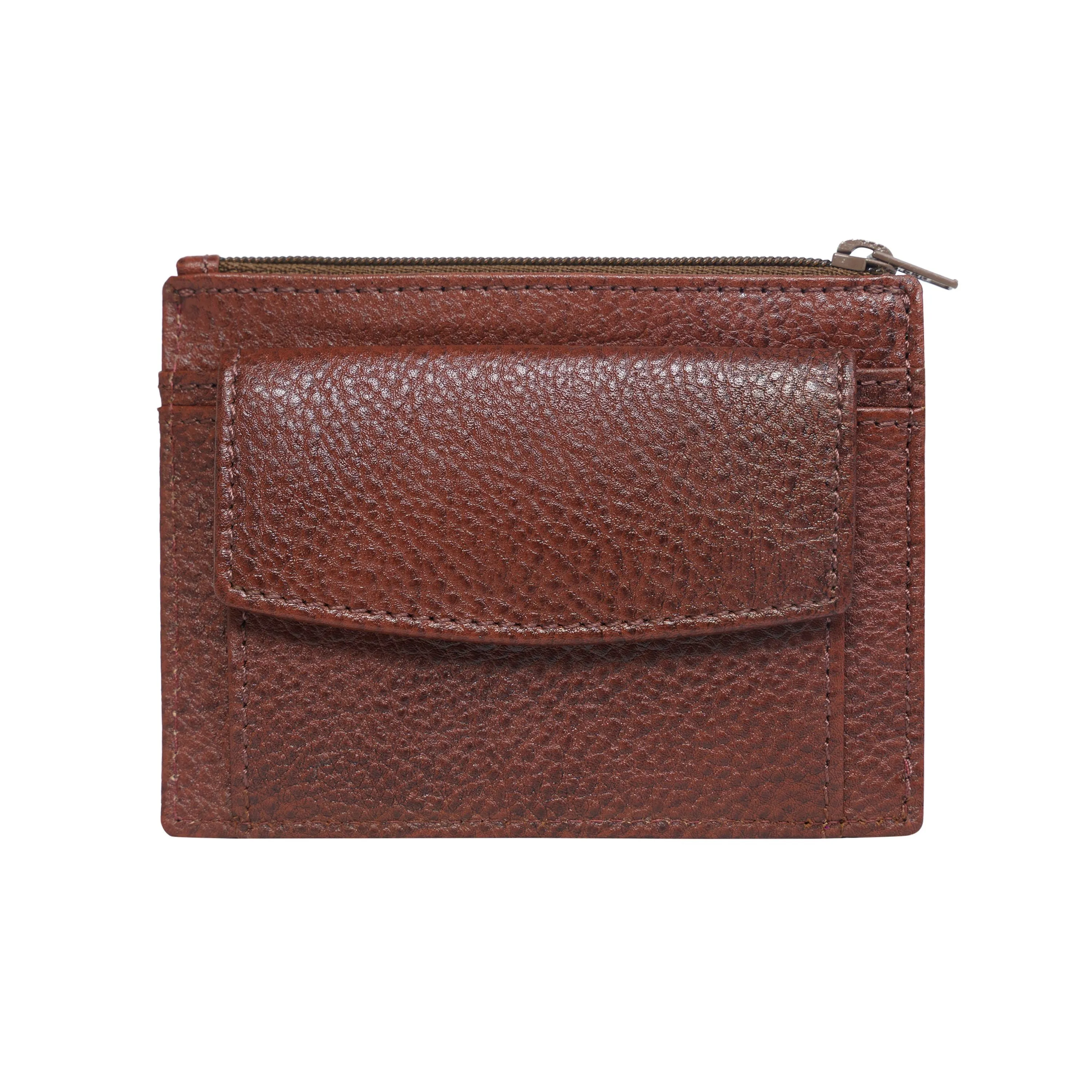 Men's Tan Leather Minimal Wallet - Hiroshi