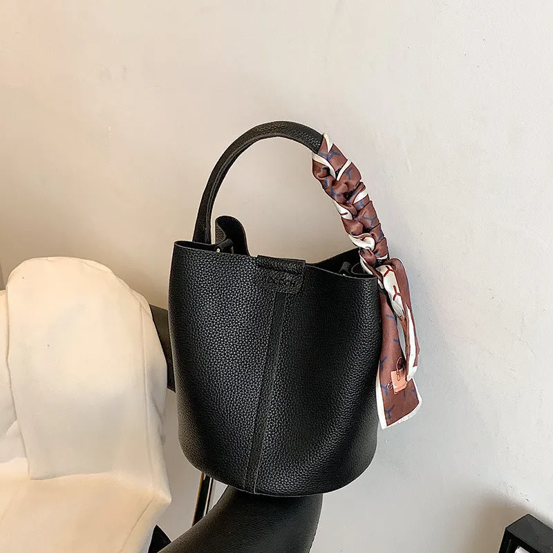 Messenger Bag Texture Fashion Portable Bucket Bag