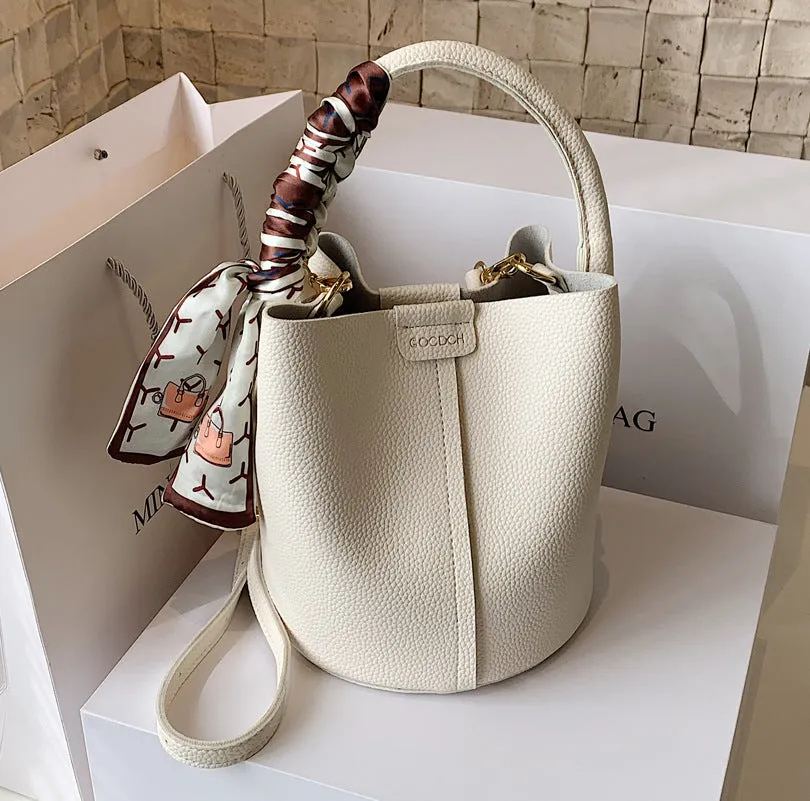 Messenger Bag Texture Fashion Portable Bucket Bag