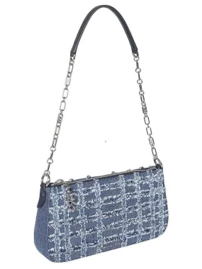 Michael Kors Empire Frayed Cotton Bag in Denim