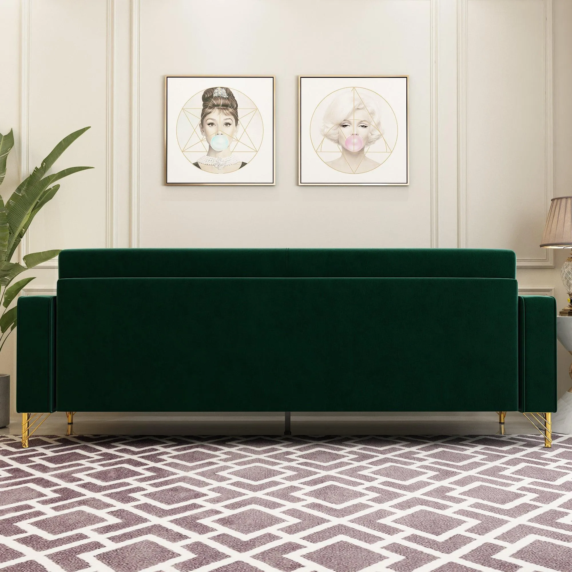 Modern Loveseat Sofa with Pillows