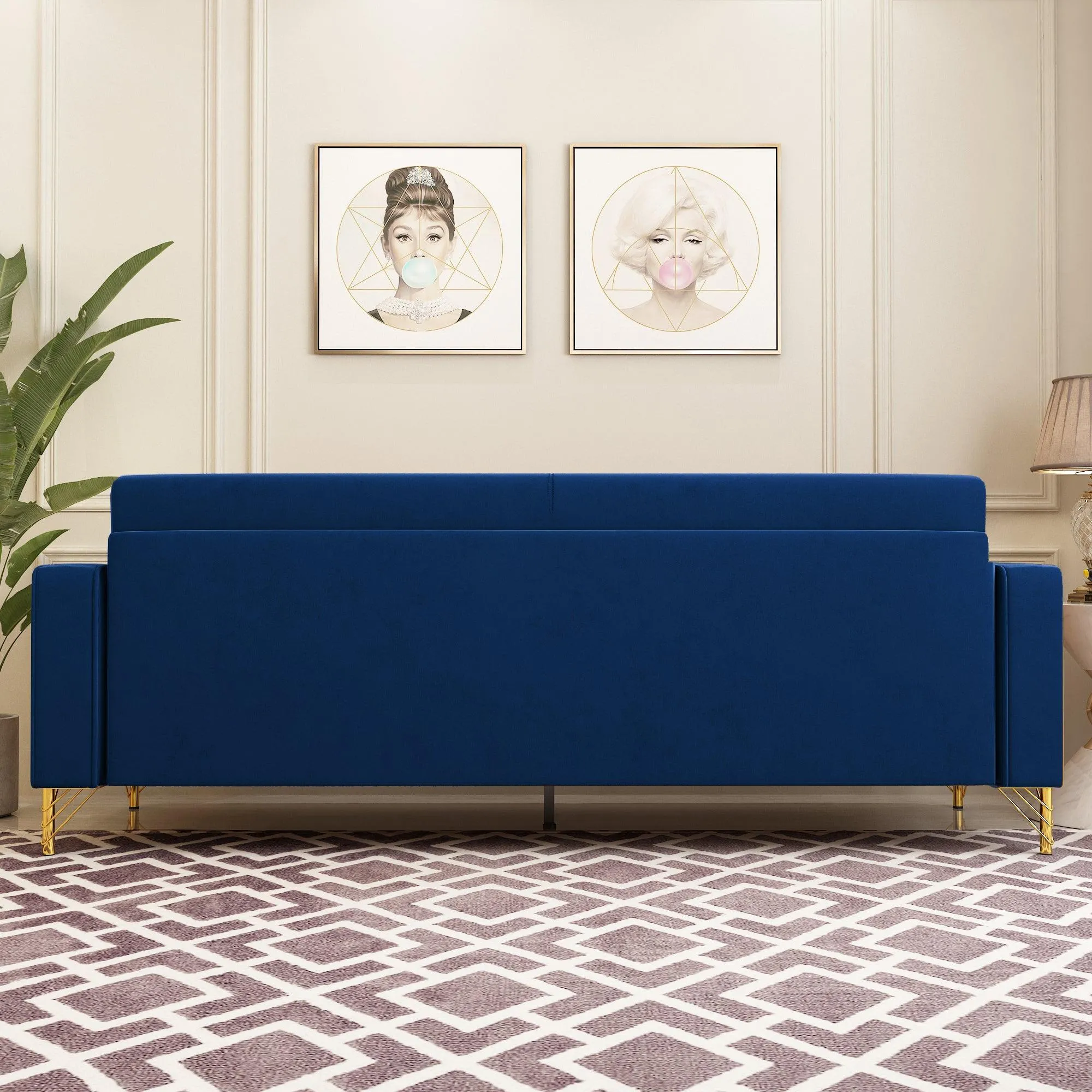 Modern Loveseat Sofa with Pillows