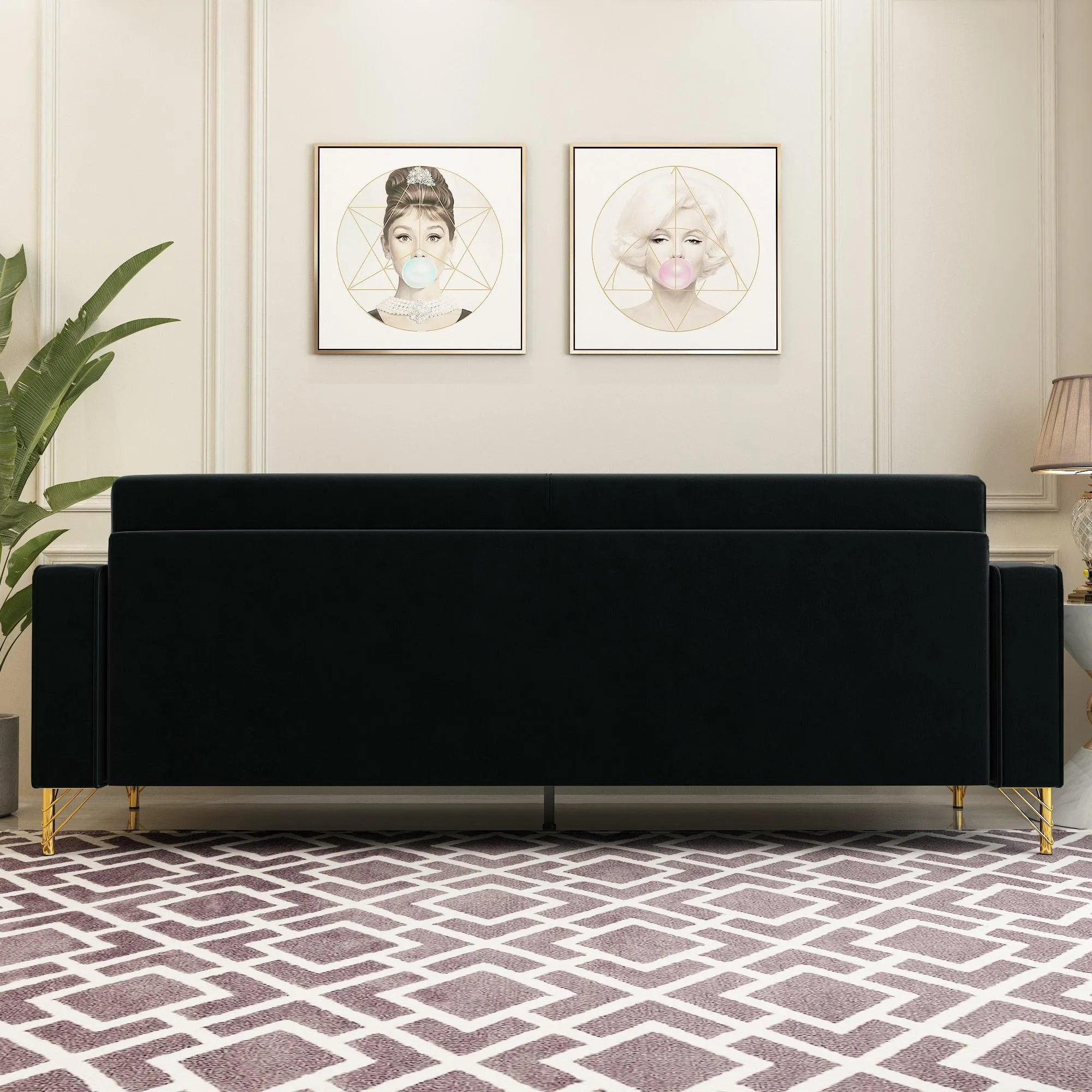 Modern Loveseat Sofa with Pillows