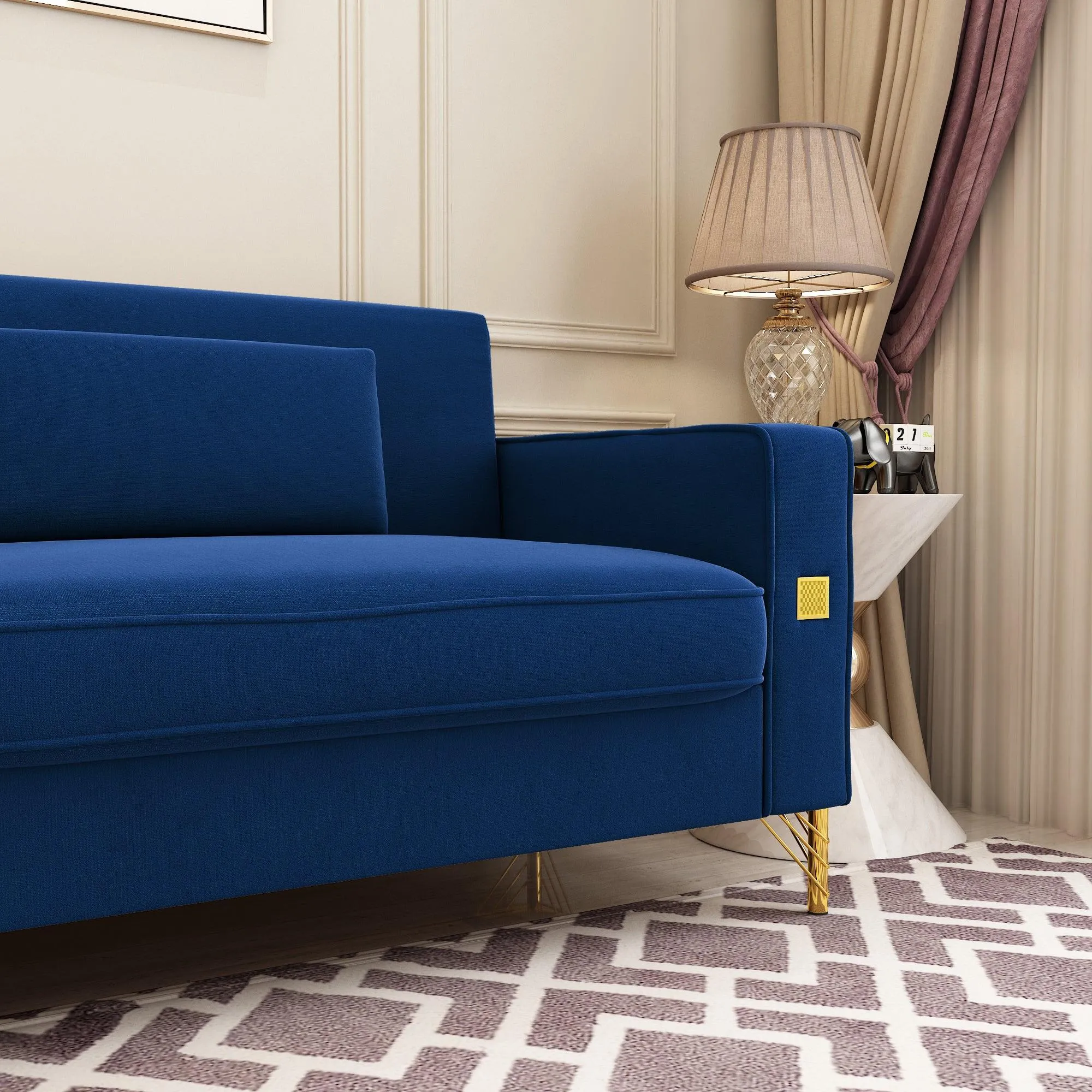 Modern Loveseat Sofa with Pillows