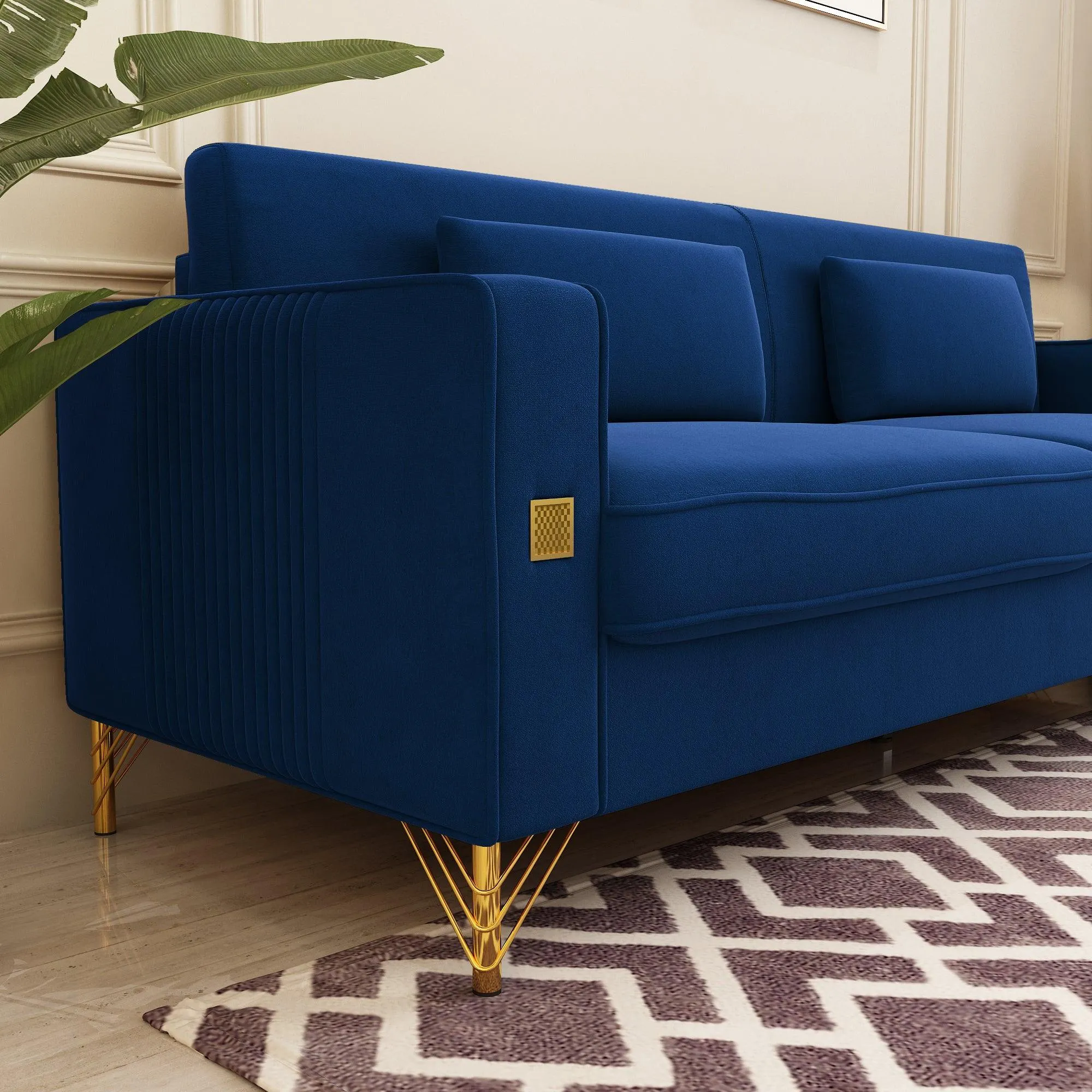 Modern Loveseat Sofa with Pillows