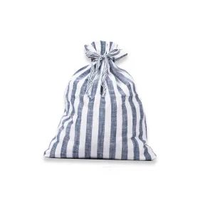 Navy Blue Striped Drawstring Multi Purpose Pouch
