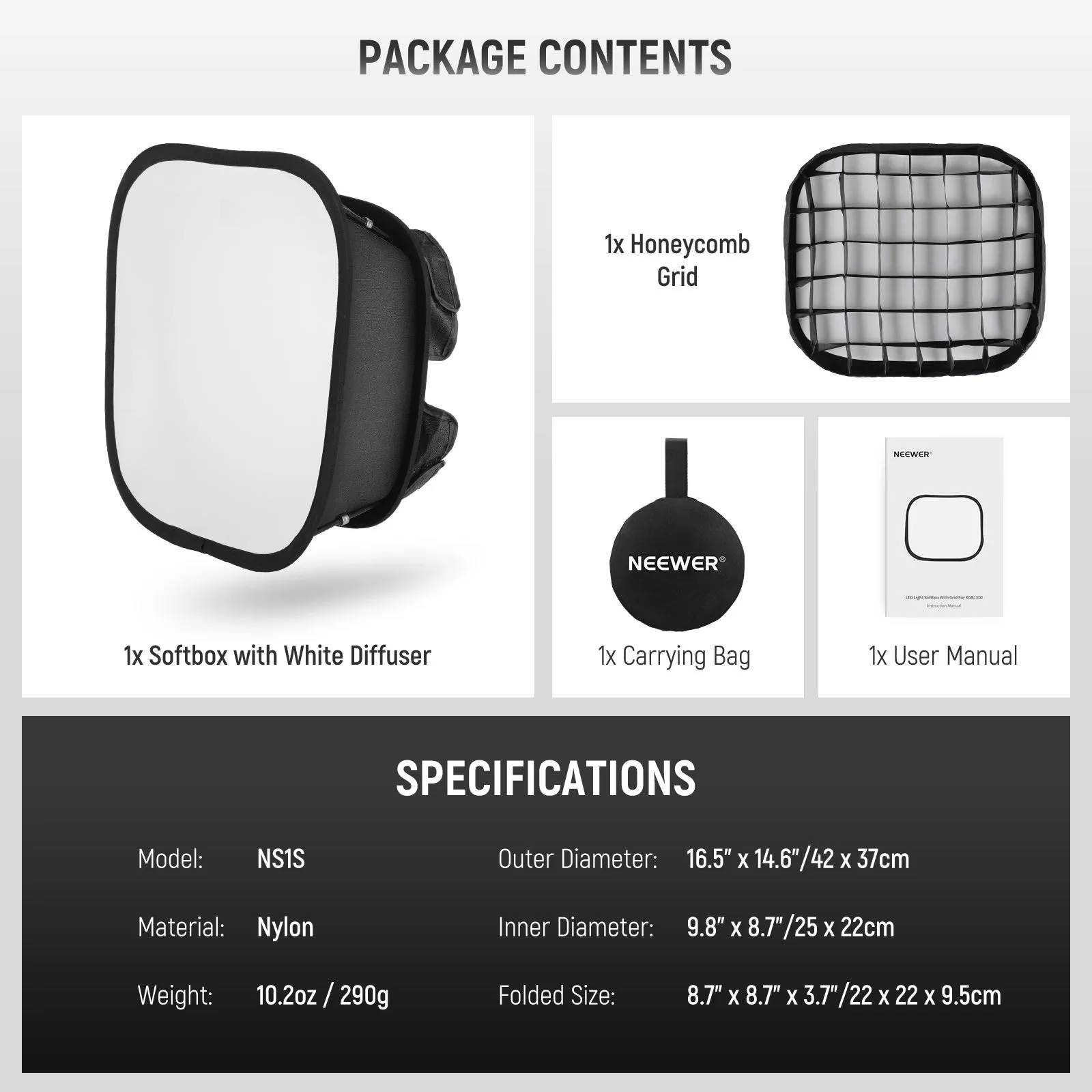 NEEWER NS1S Softbox Diffuser for RGB1200