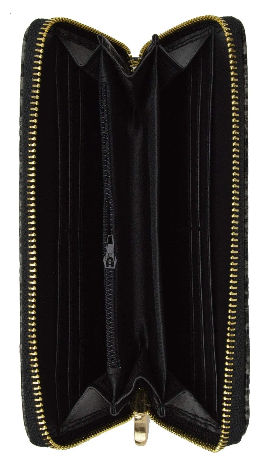New Ladies Snake Print Zip Around Womens Wallet 126-11876-6 (C)