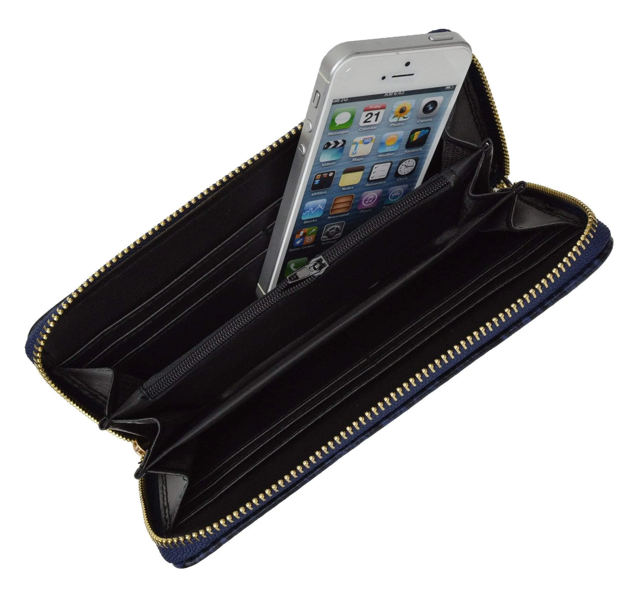 New Ladies Snake Print Zip Around Womens Wallet 126-11876-6 (C)