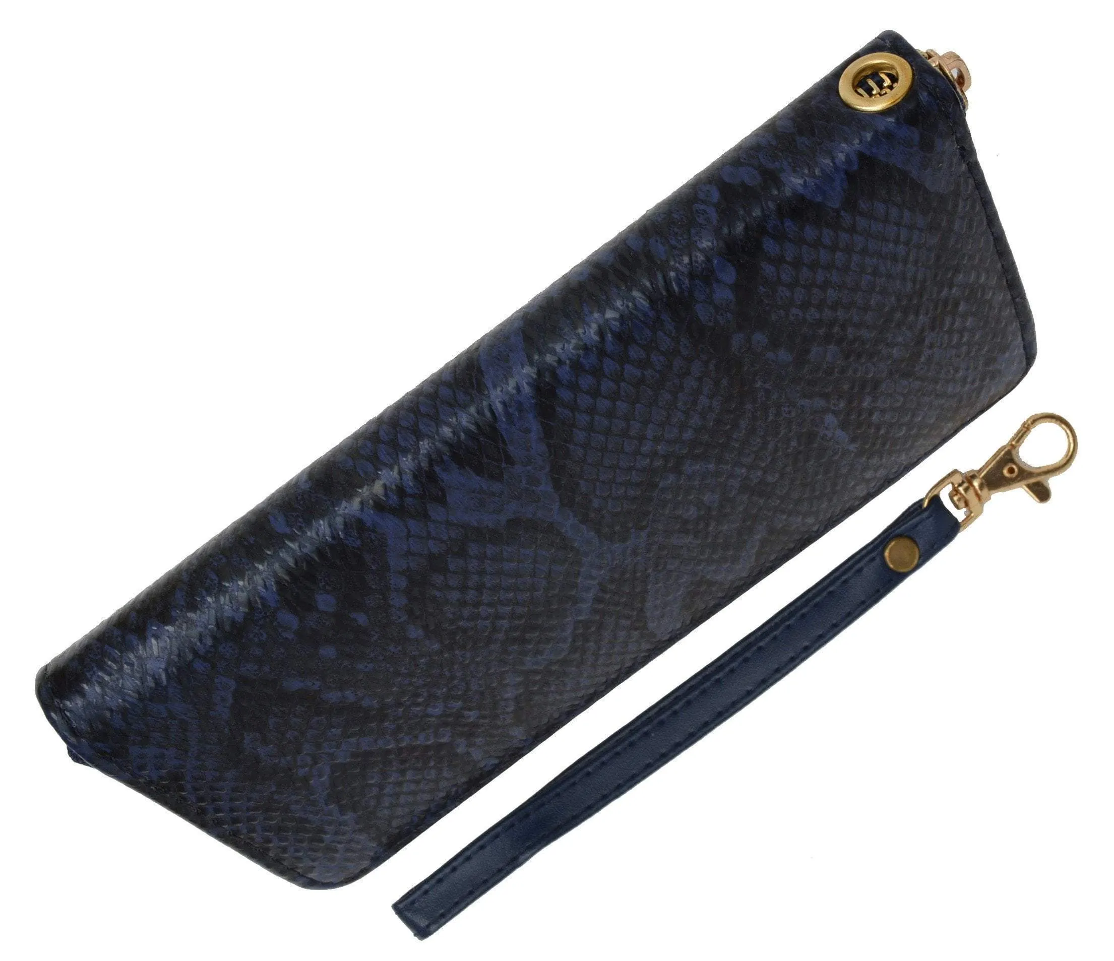 New Ladies Snake Print Zip Around Womens Wallet 126-11876-6 (C)