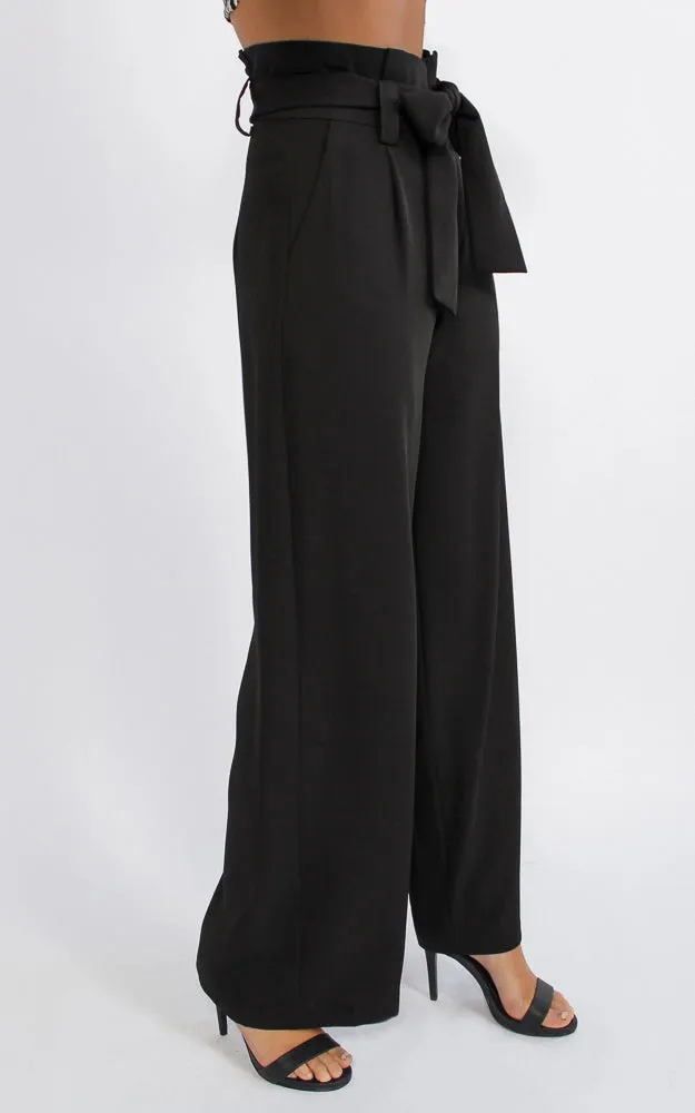 Nookie Wide Leg Pants - Black