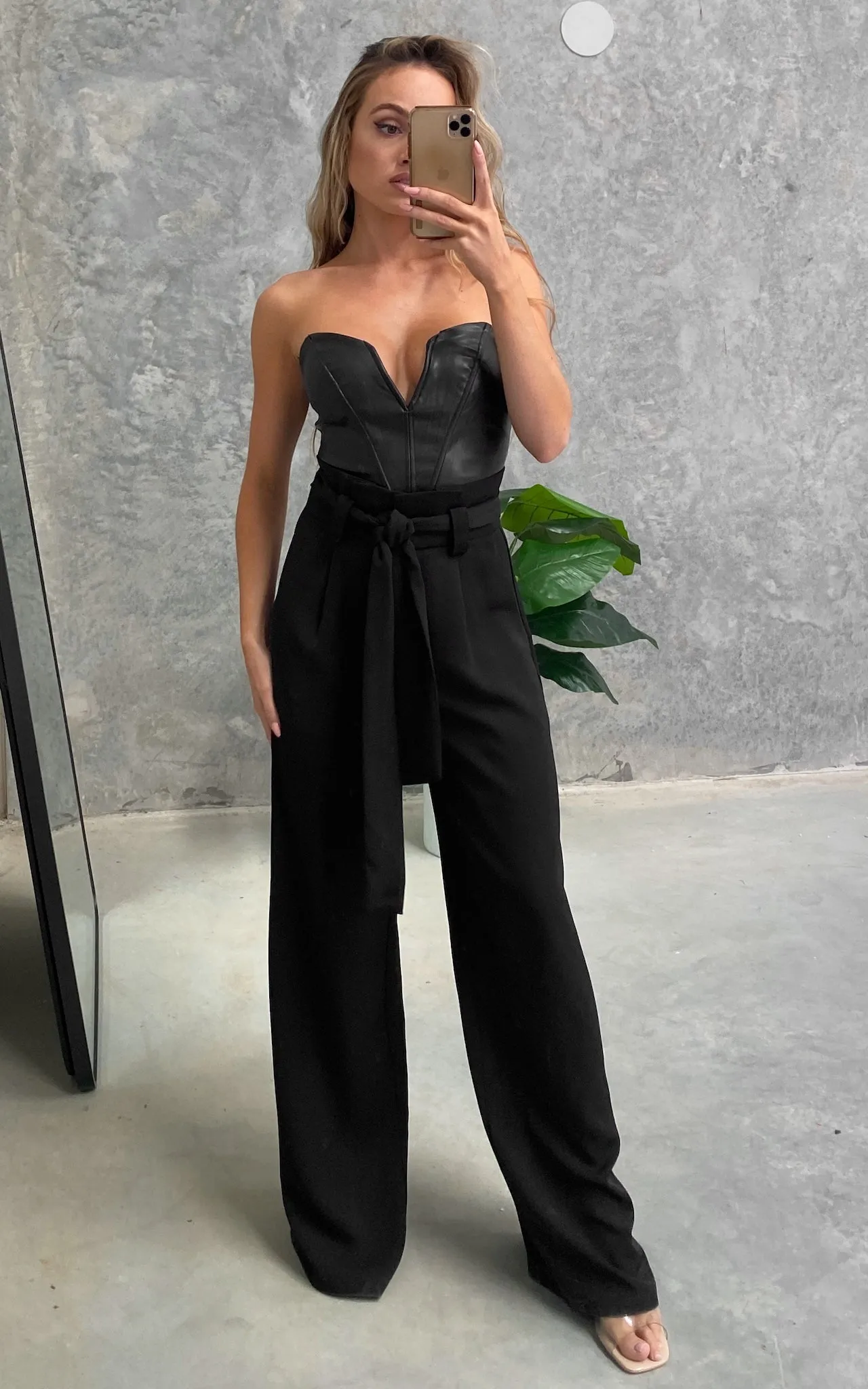 Nookie Wide Leg Pants - Black