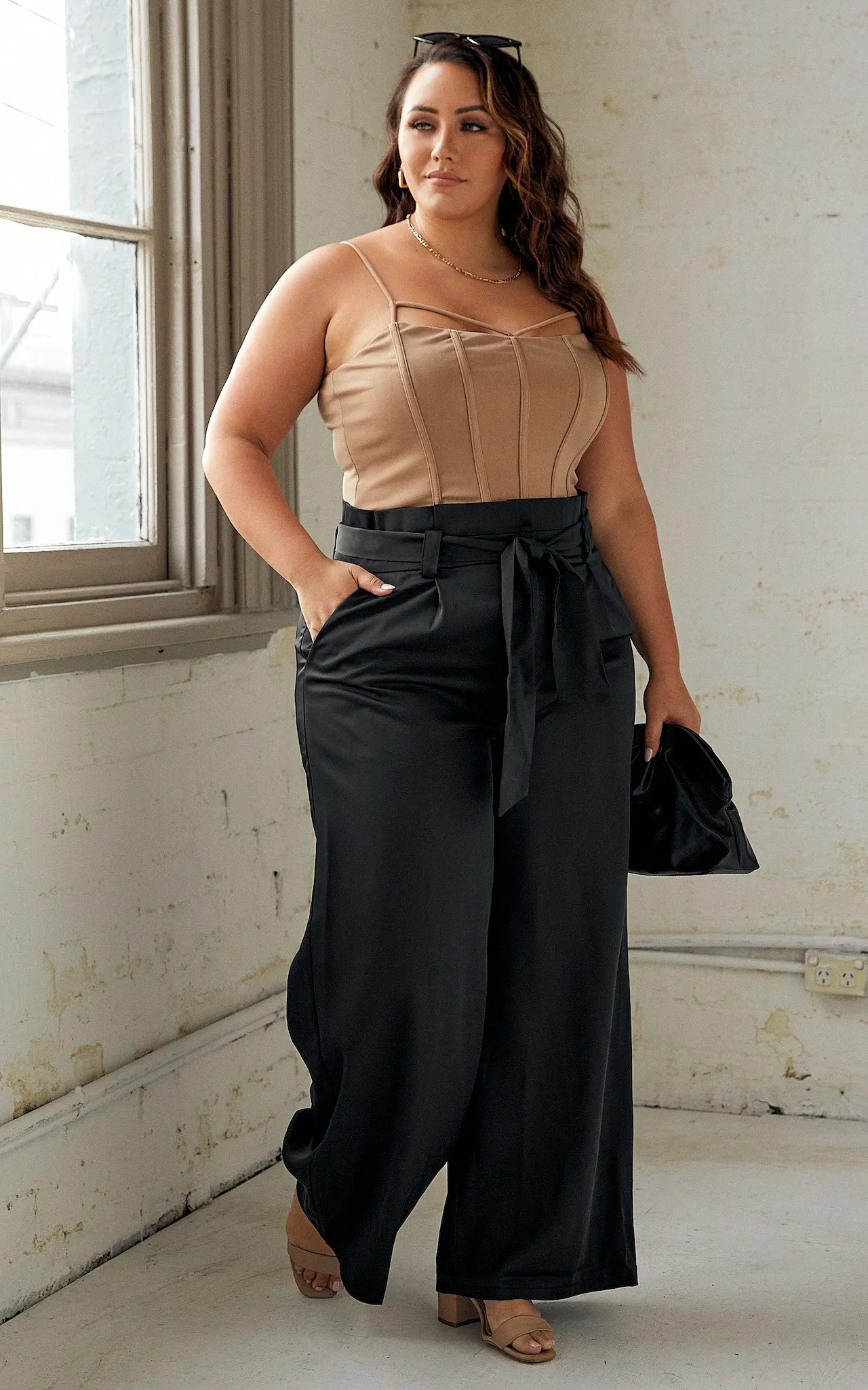 Nookie Wide Leg Pants - Black