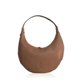 Ophelia Small Leather Shoulder Bag - Biscotti