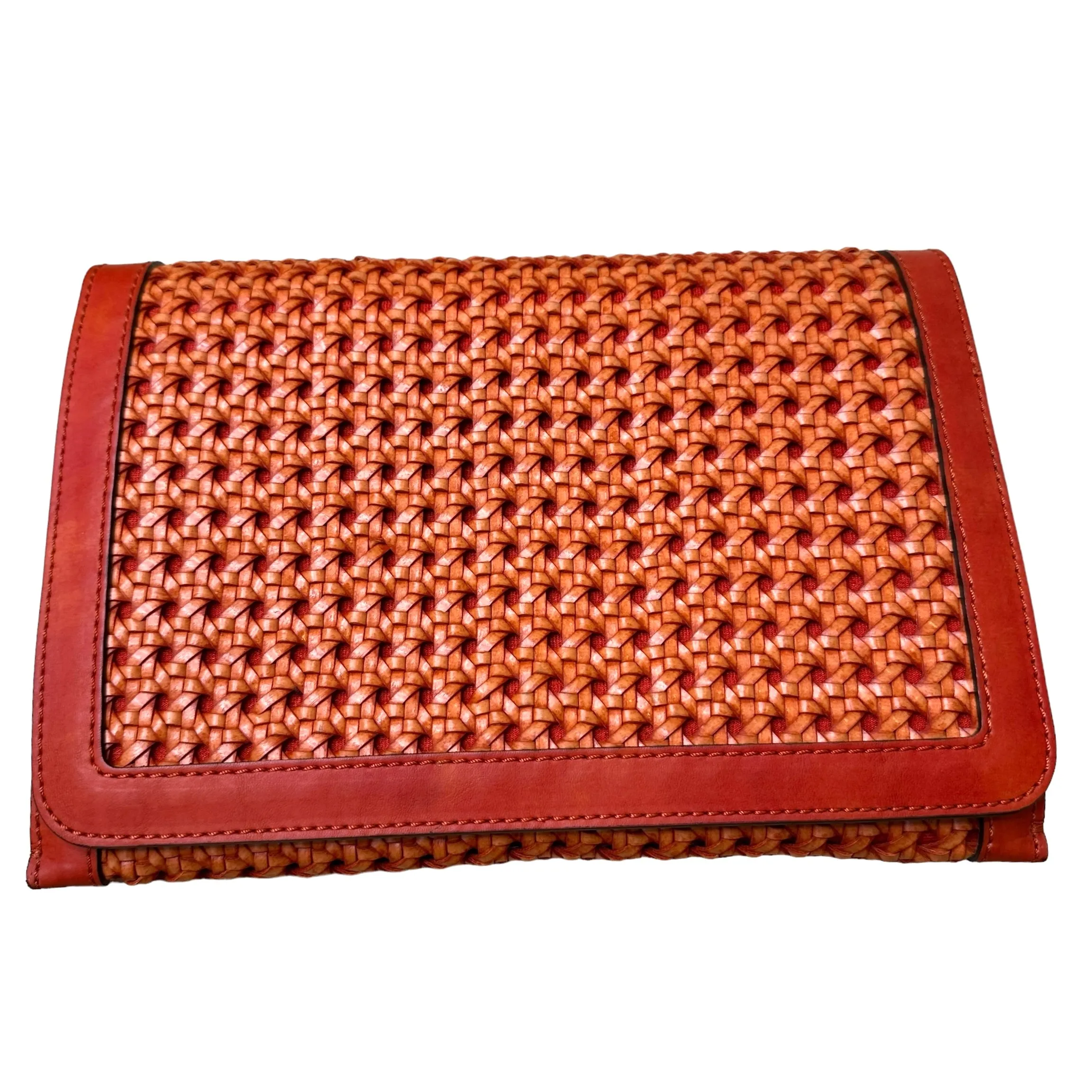 Orange Raffia Bag