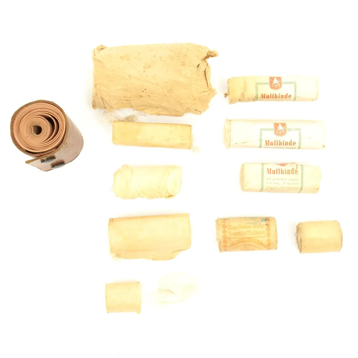 Original German WWII Field Medic First Aid Medical Set in Leather Medic Bag - Complete