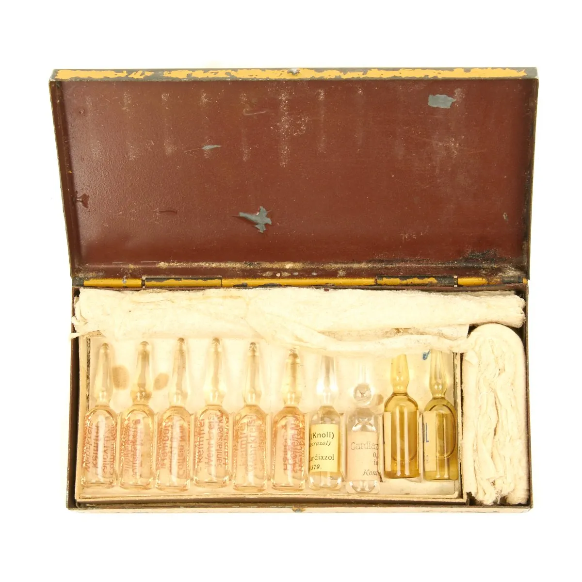 Original German WWII Field Medic First Aid Medical Set in Leather Medic Bag - Complete