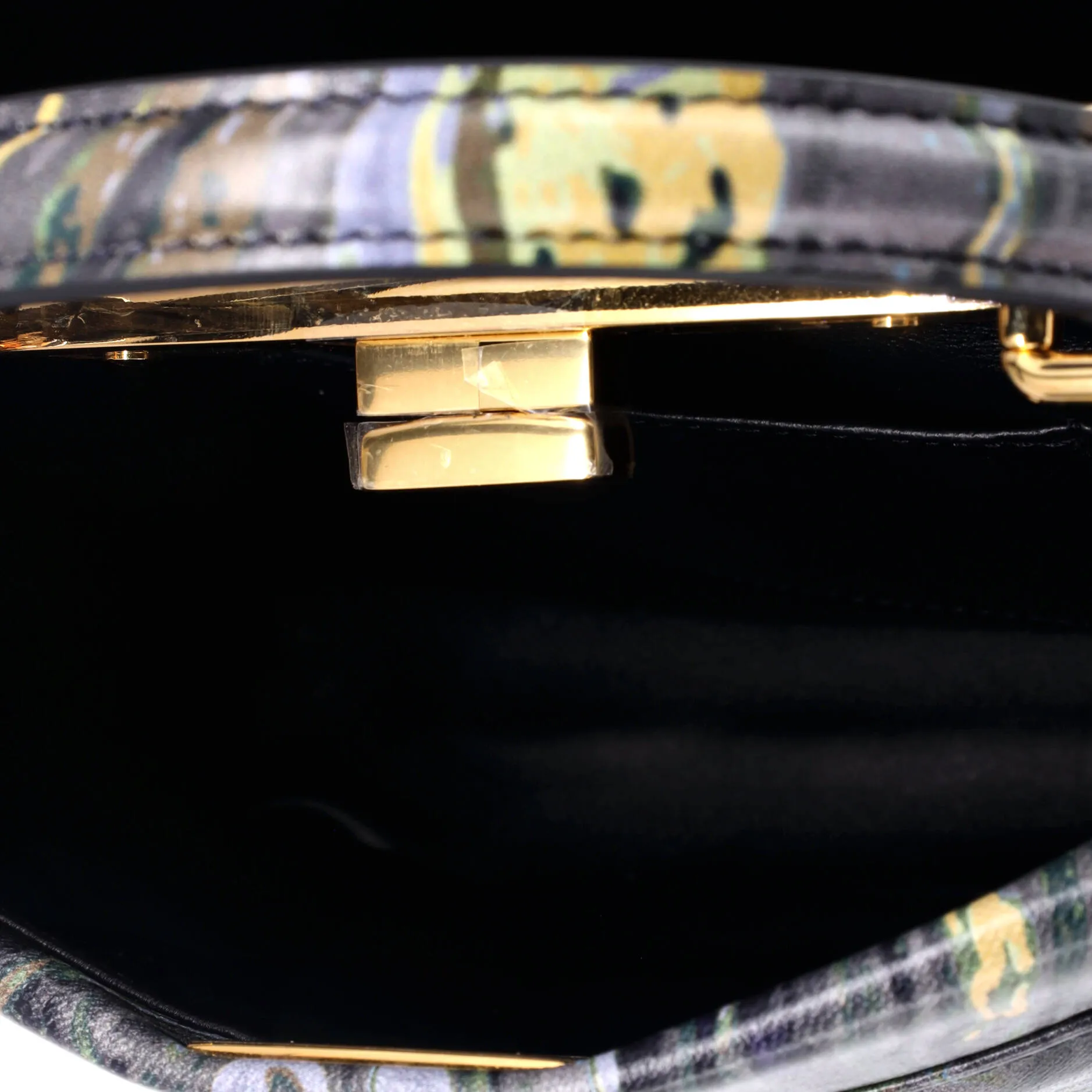 Peekaboo Bag Marble Print Leather Mini