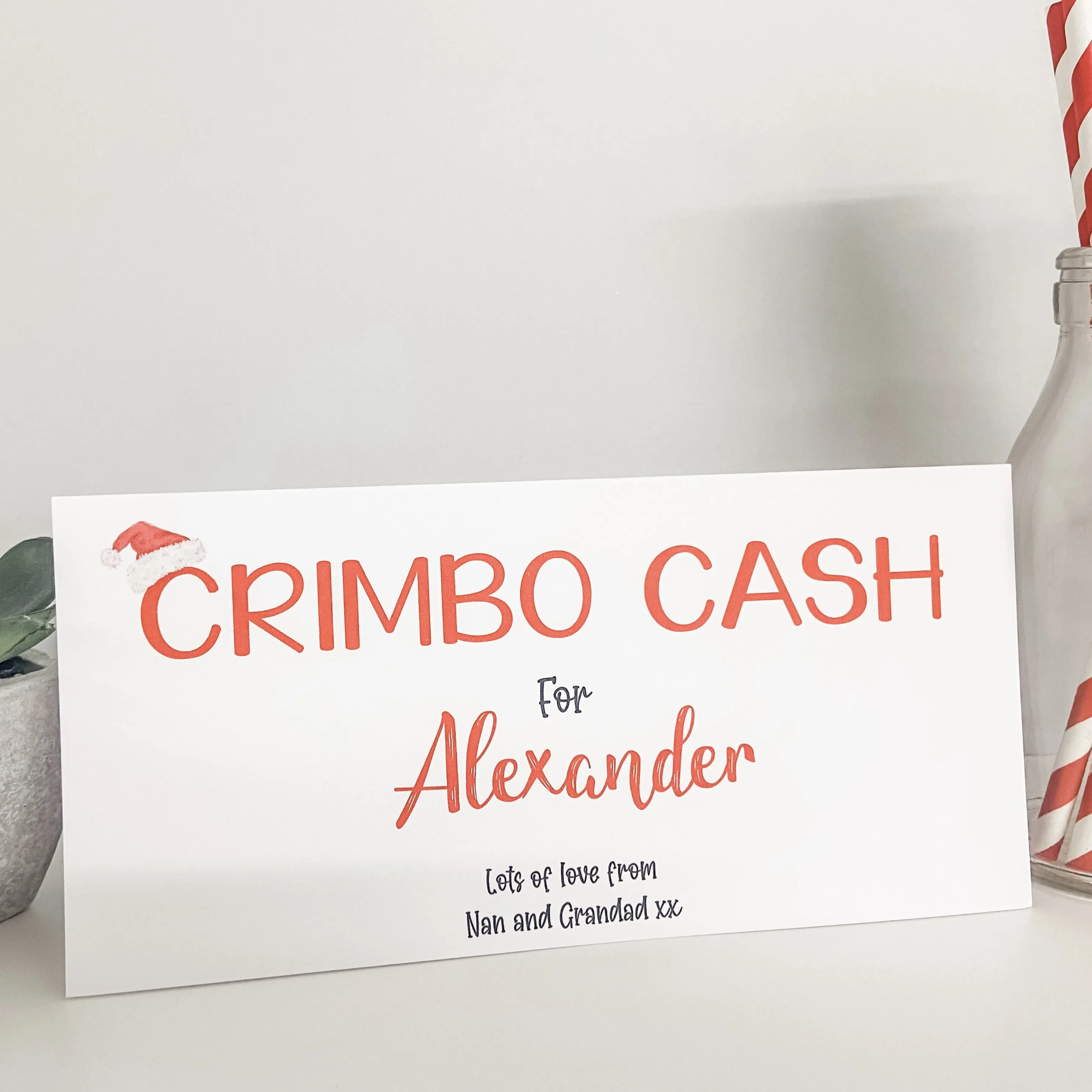 Personalised Christmas Gift Wallet Crimbo Cash
