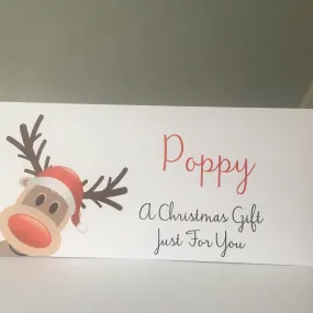 Personalised Christmas Gift Wallet Reindeer