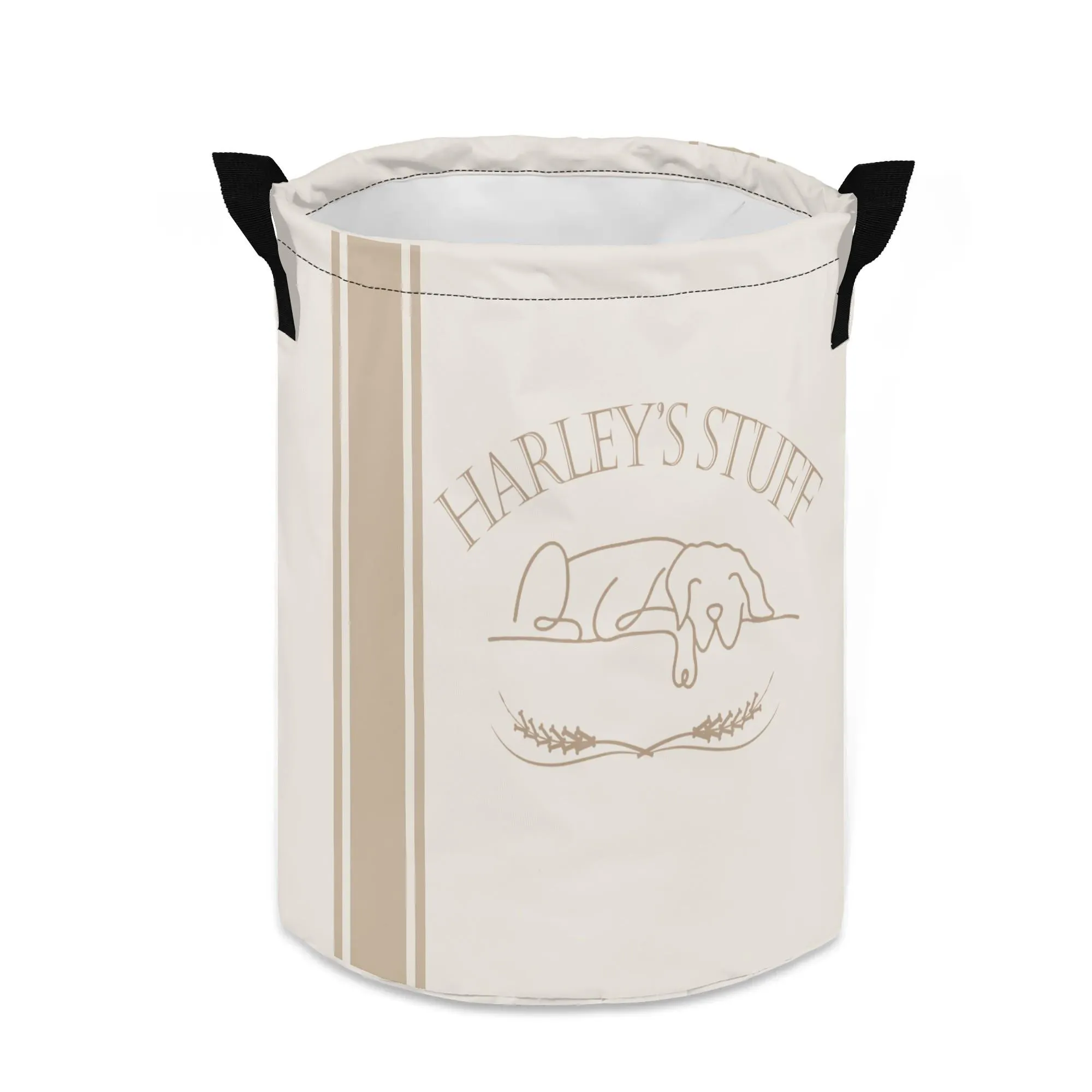 Personalized "Dog Stuff" Farmhouse Portable Dog Storage or Toy Bin | Add Your Dog's Name
