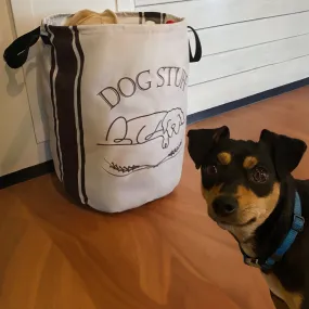 Personalized "Dog Stuff" Farmhouse Portable Dog Storage or Toy Bin | Add Your Dog's Name