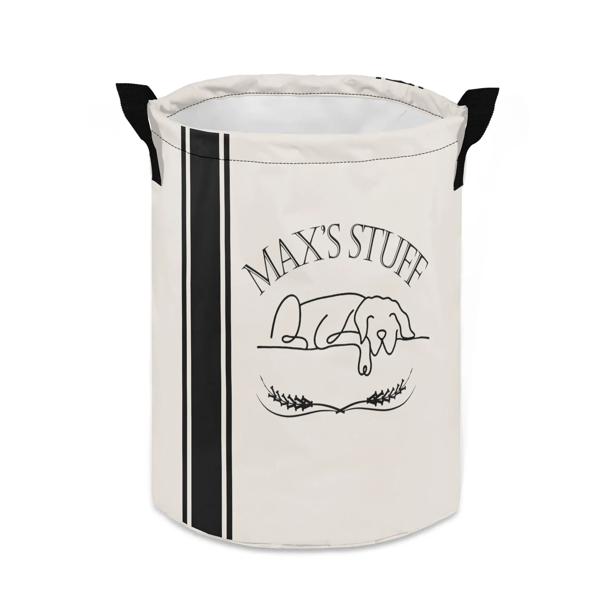 Personalized "Dog Stuff" Farmhouse Portable Dog Storage or Toy Bin | Add Your Dog's Name