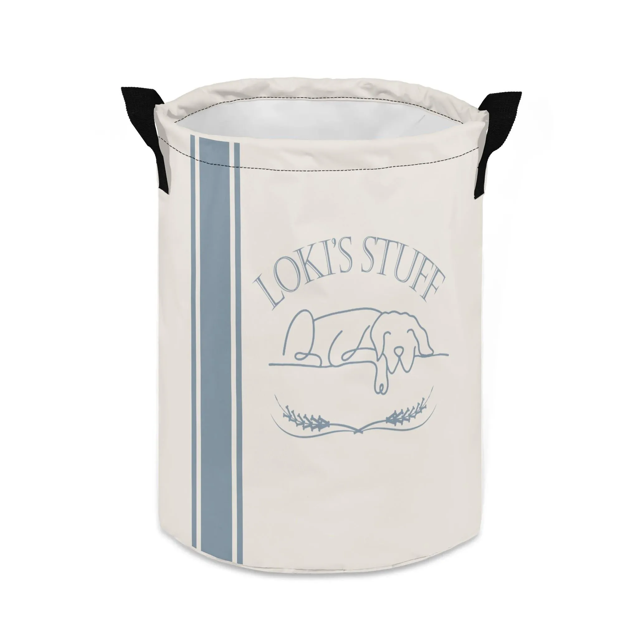 Personalized "Dog Stuff" Farmhouse Portable Dog Storage or Toy Bin | Add Your Dog's Name