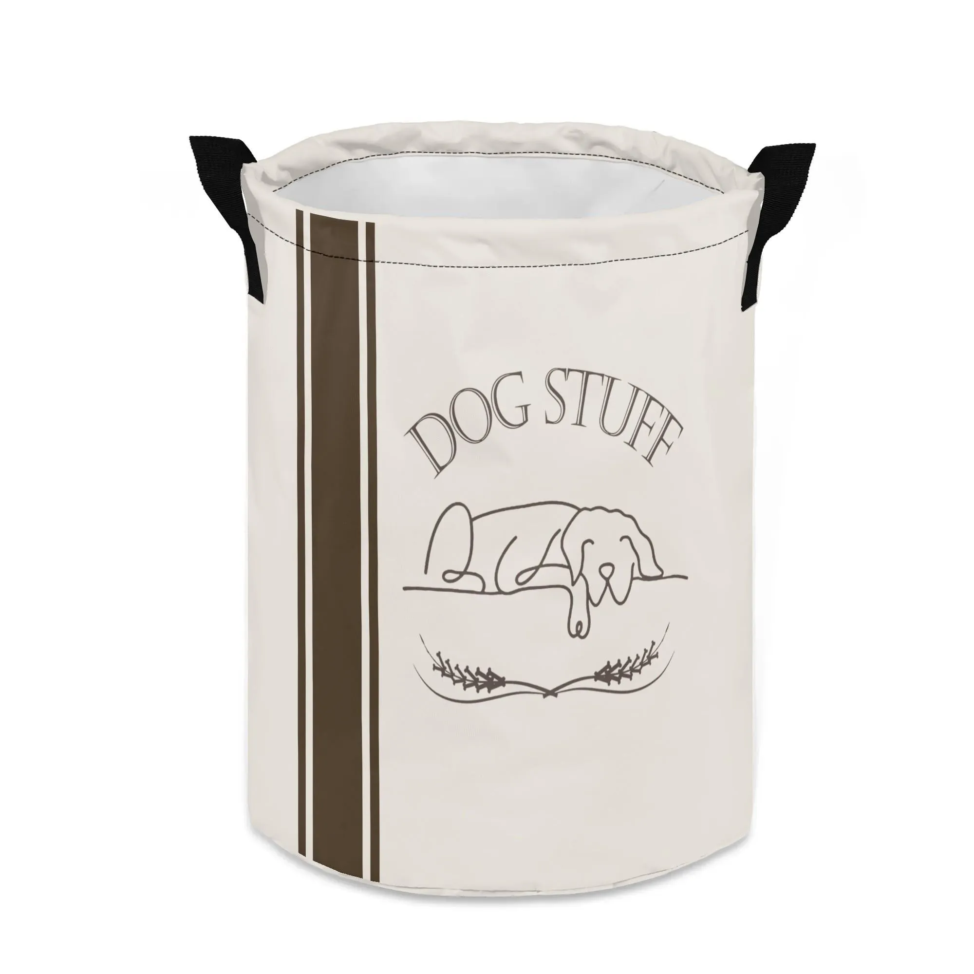 Personalized "Dog Stuff" Farmhouse Portable Dog Storage or Toy Bin | Add Your Dog's Name