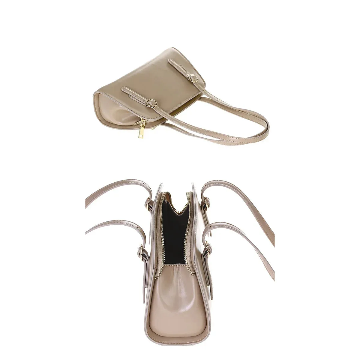 Plain Curve Design Shoulder Bag