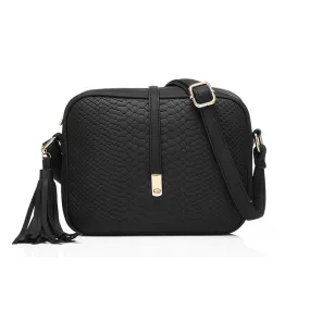 PU Leather Small Shoulder Bag with Tassel