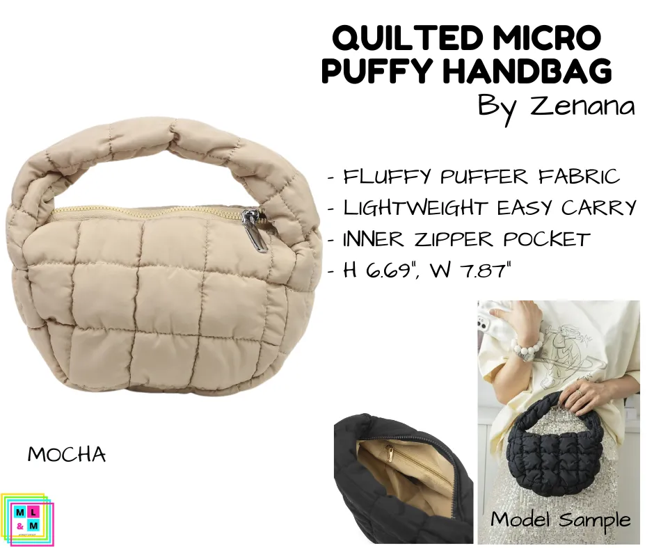 Quilted Micro Puffy Handbag - Multiple Colors