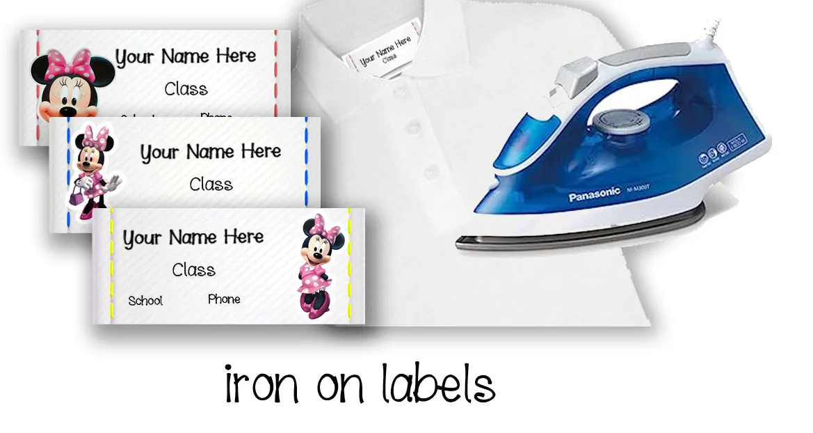 ""Minnie Mouse" School labels packs