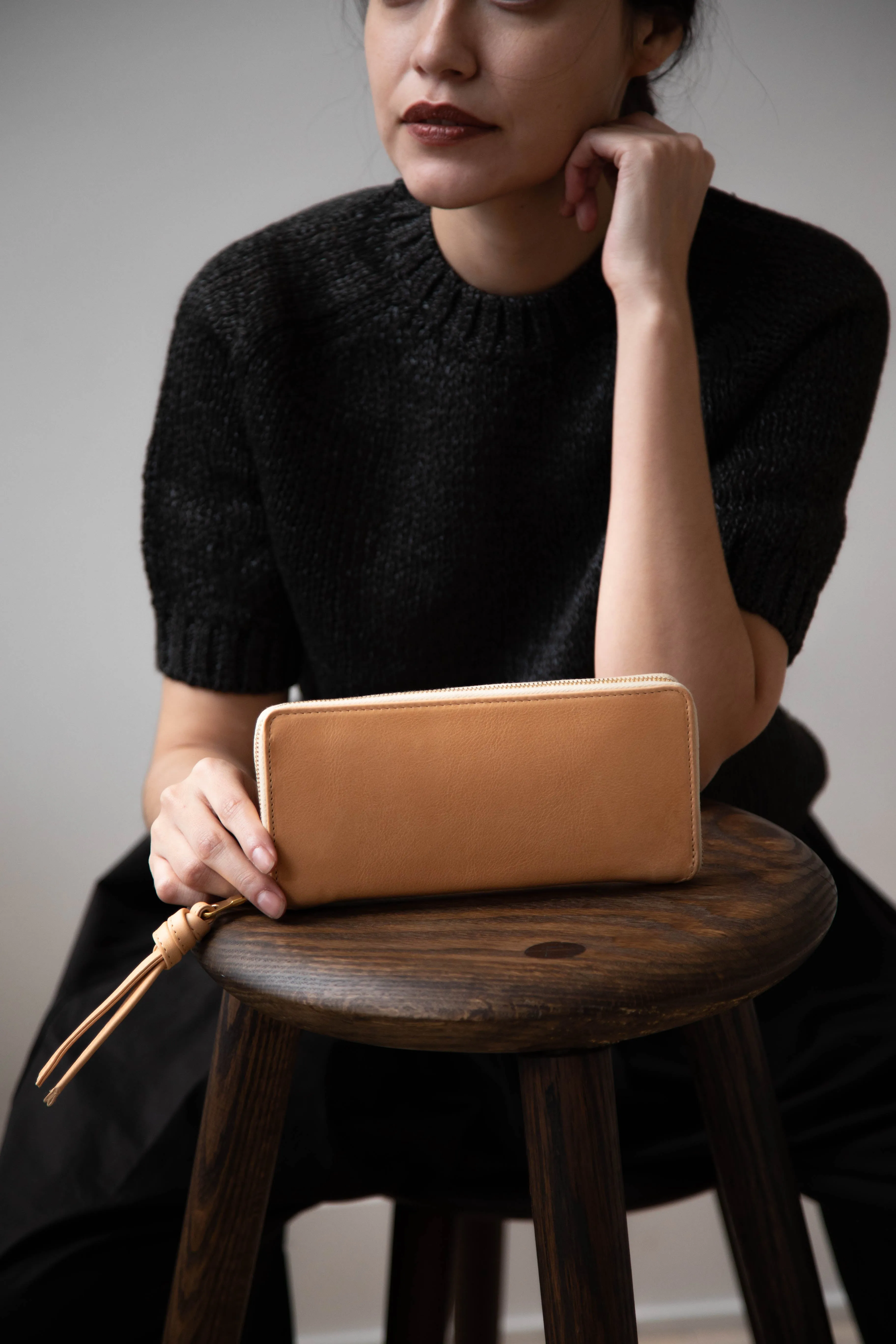 rennes Sabine Wallet in Natural Leather