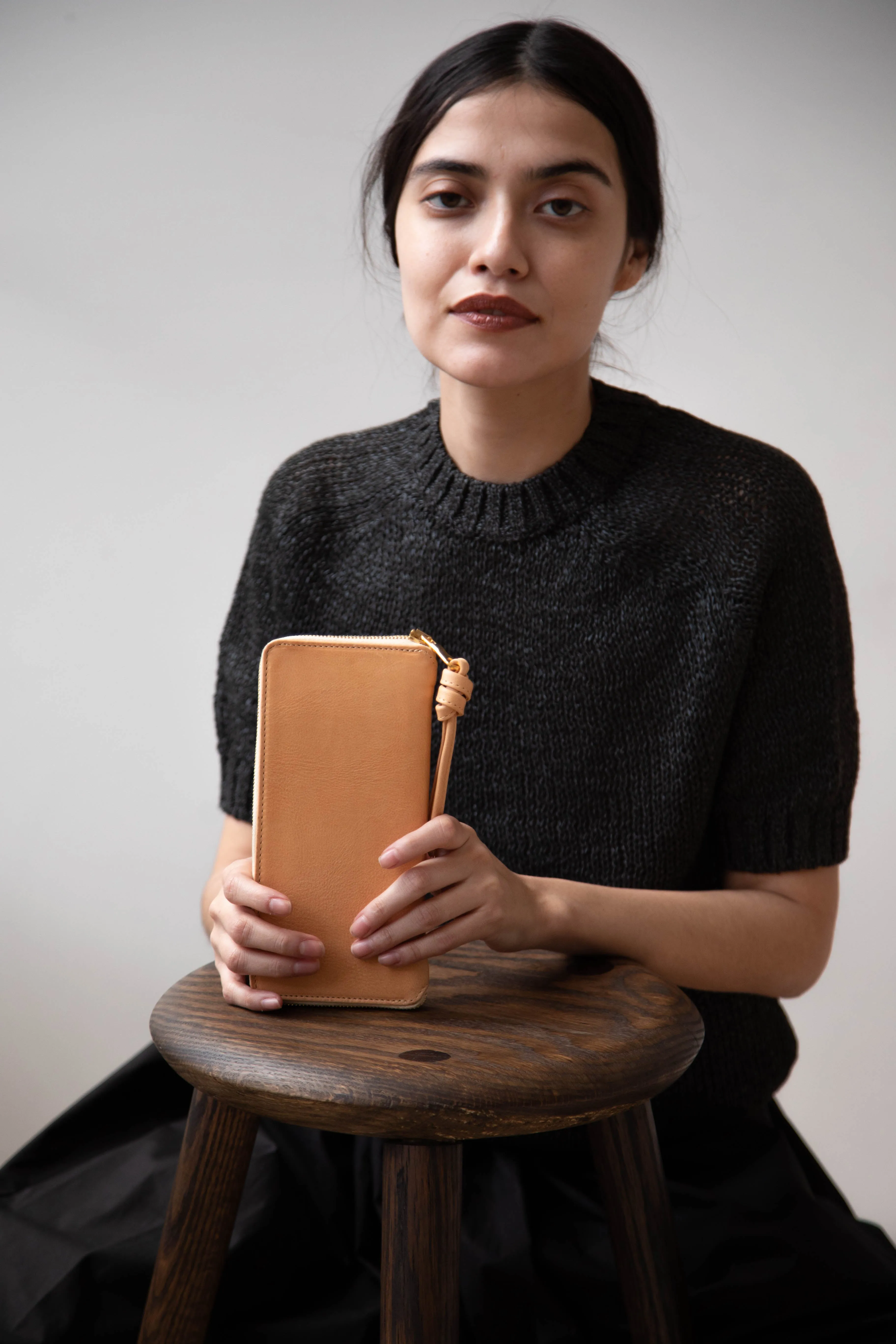 rennes Sabine Wallet in Natural Leather