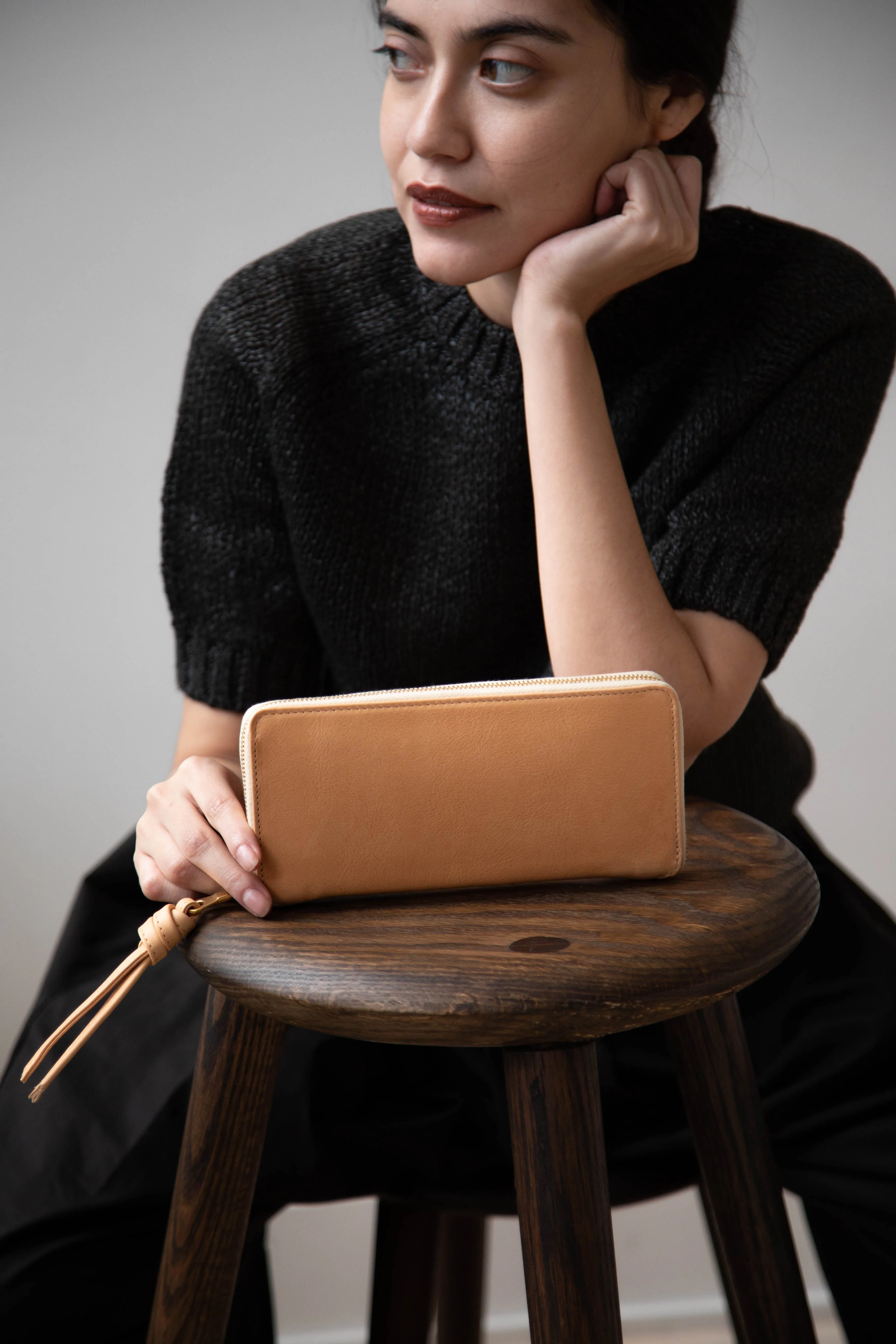 rennes Sabine Wallet in Natural Leather