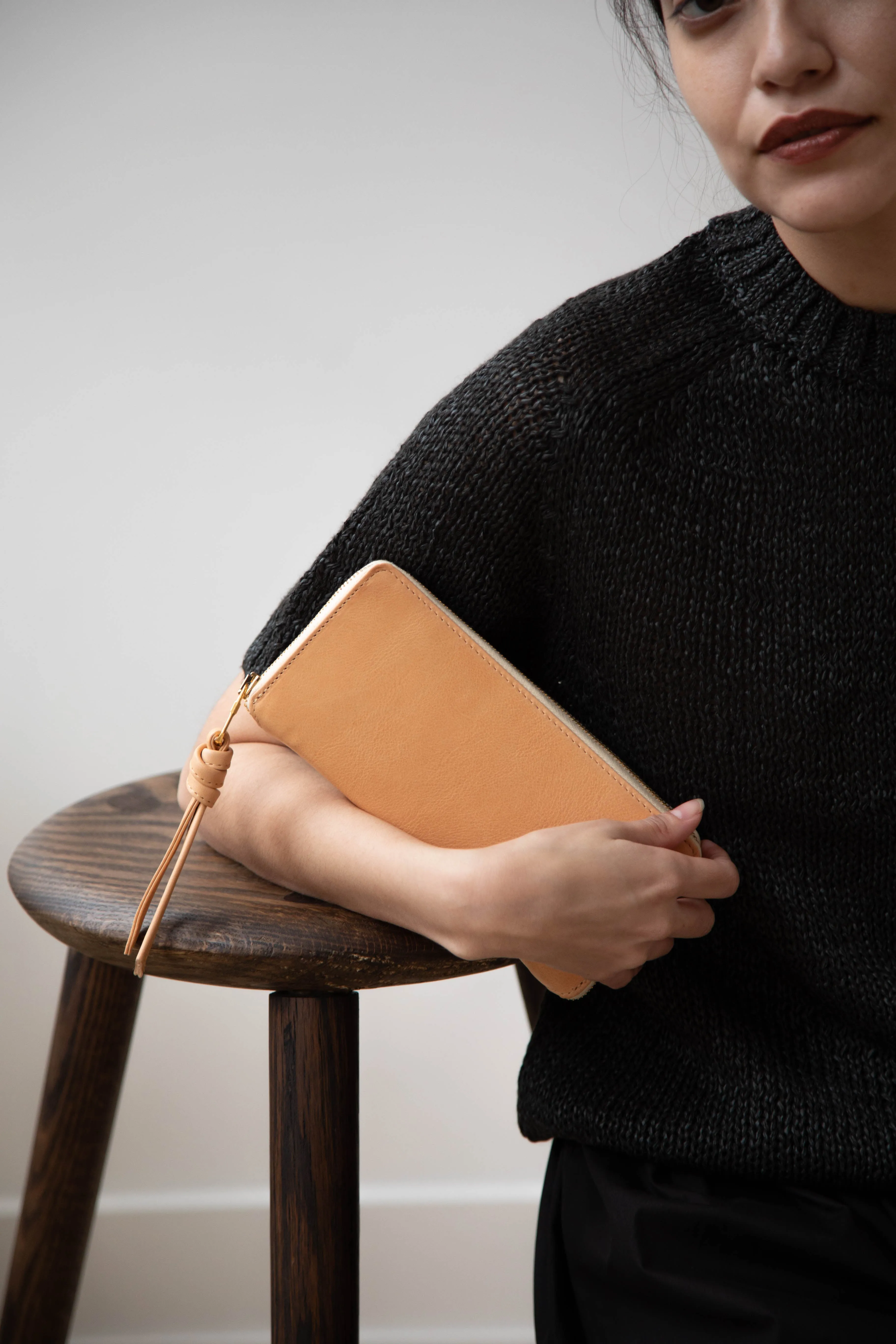 rennes Sabine Wallet in Natural Leather