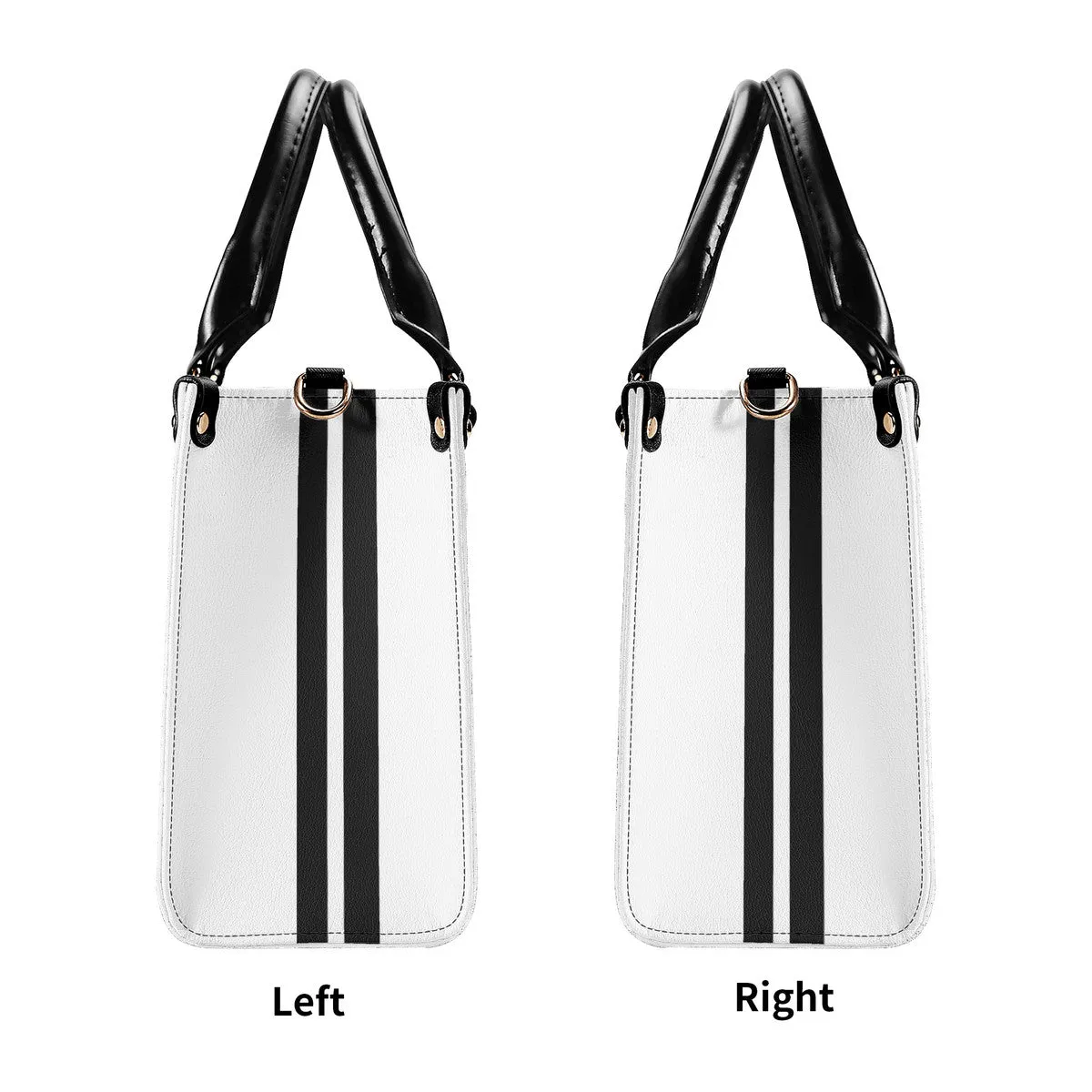 Royalty DON'T D4XV Black Logo , Stripes & Purple  Multiple Sizes Upgraded Luxury Women PU Leather Handbag