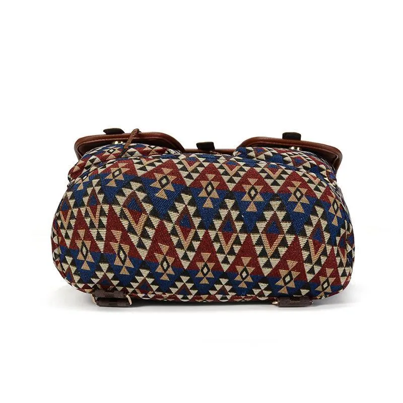 Sansarya PU Leather Bohemian Vintage Backpack